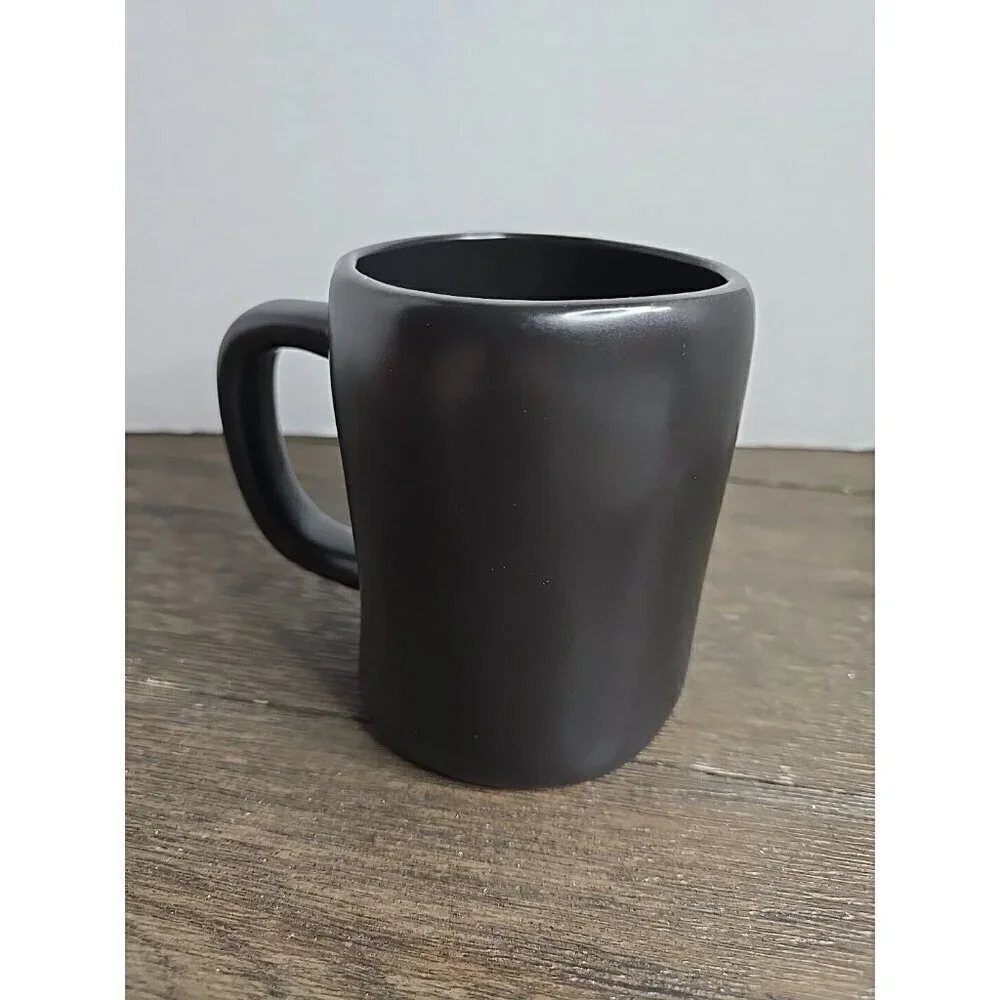 Rae Dunn Magenta Artisan Hello Sunshine Ceramic Coffee Mug Black White Letters